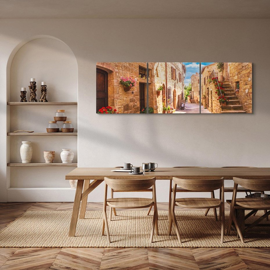 Obraz na płótnie 120x40 - Malownicze zakątki miasta - uliczka, miasto