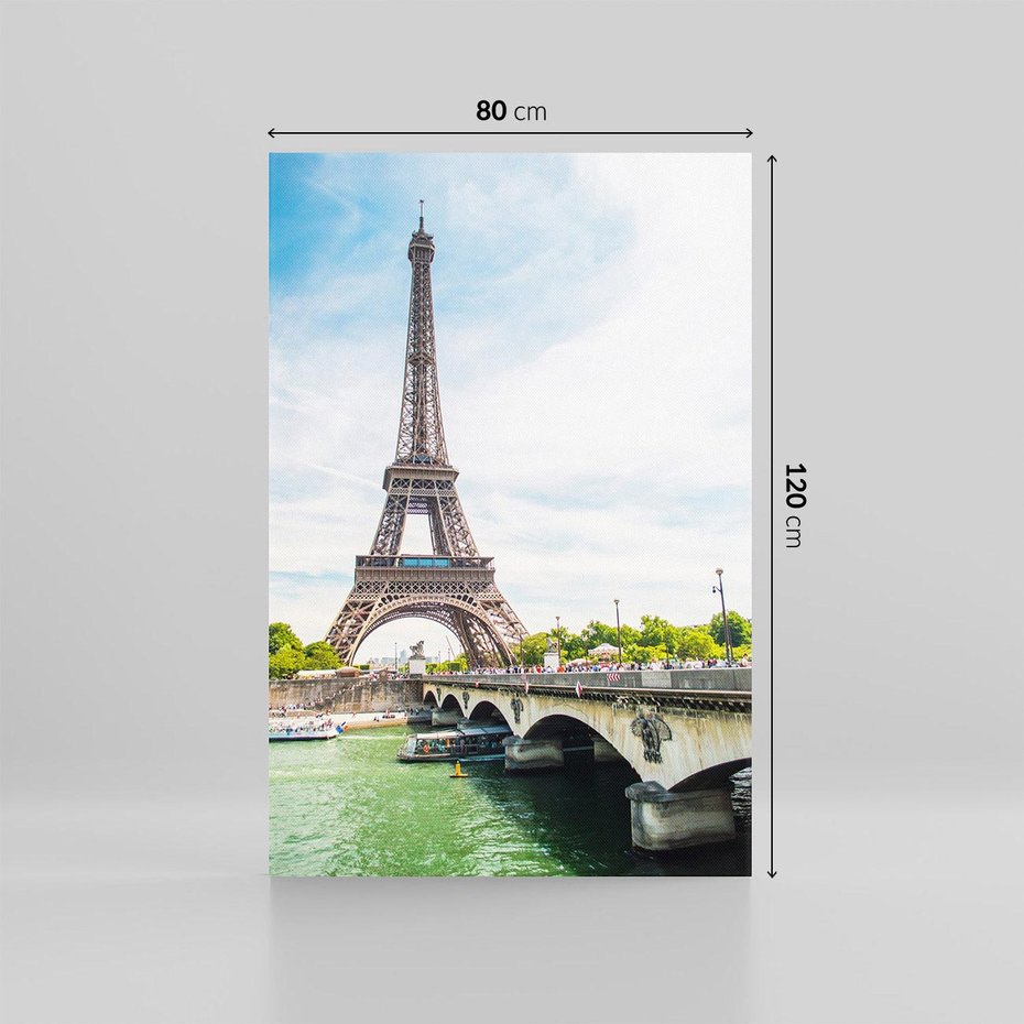 Obraz na płótnie 80x120 - Ikona Romantyzmu - Eiffla, Francja