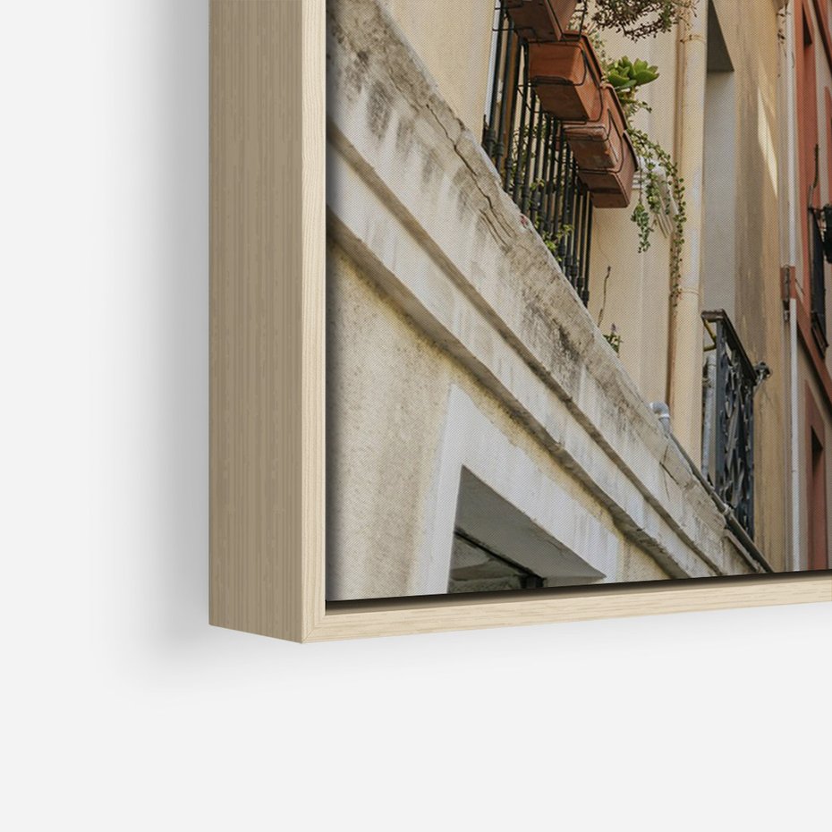 Obraz w ramie 80x120 - Włoskie uroki - włoskie, uliczki - rama drewno