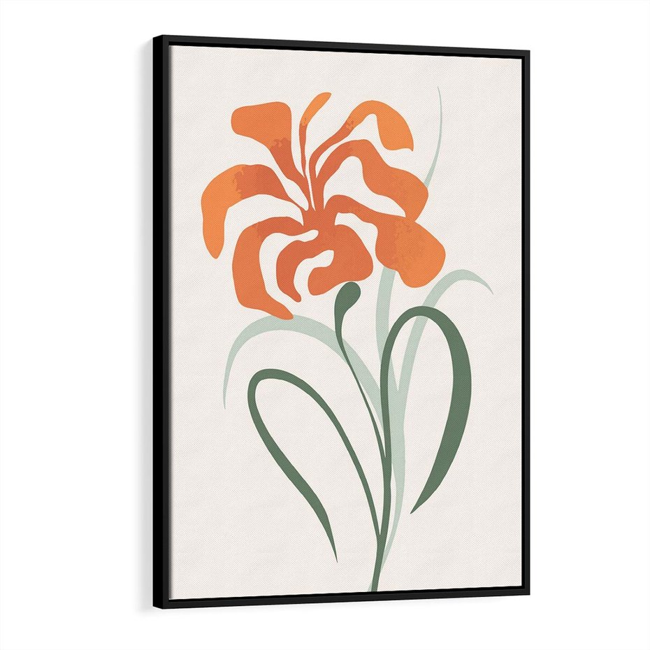 Obraz w ramie 70x100 - Kwiatowe Harmonie - kwiat, sztuka nowoczesna - rama czarna