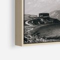 Obraz w ramie 80x80 - Wzgórza w Bieli - górski krajobraz, punkt widokowy - rama drewno