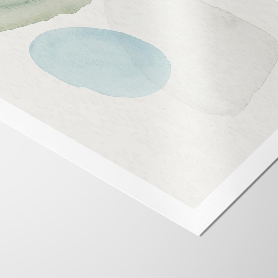 Plakat bez ramy 30x40 - Akwarelowa Symfonia Natury - abstrakcyjne delikatne plamy, akwarelowe