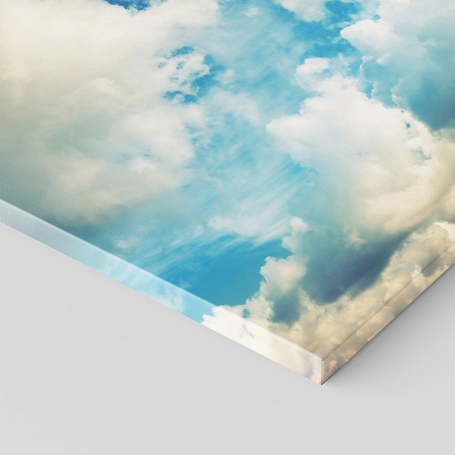 Obraz na płótnie 30x30 - Niebiańska Przestrzeń: Chmury na Horyzoncie - niebo, chmury