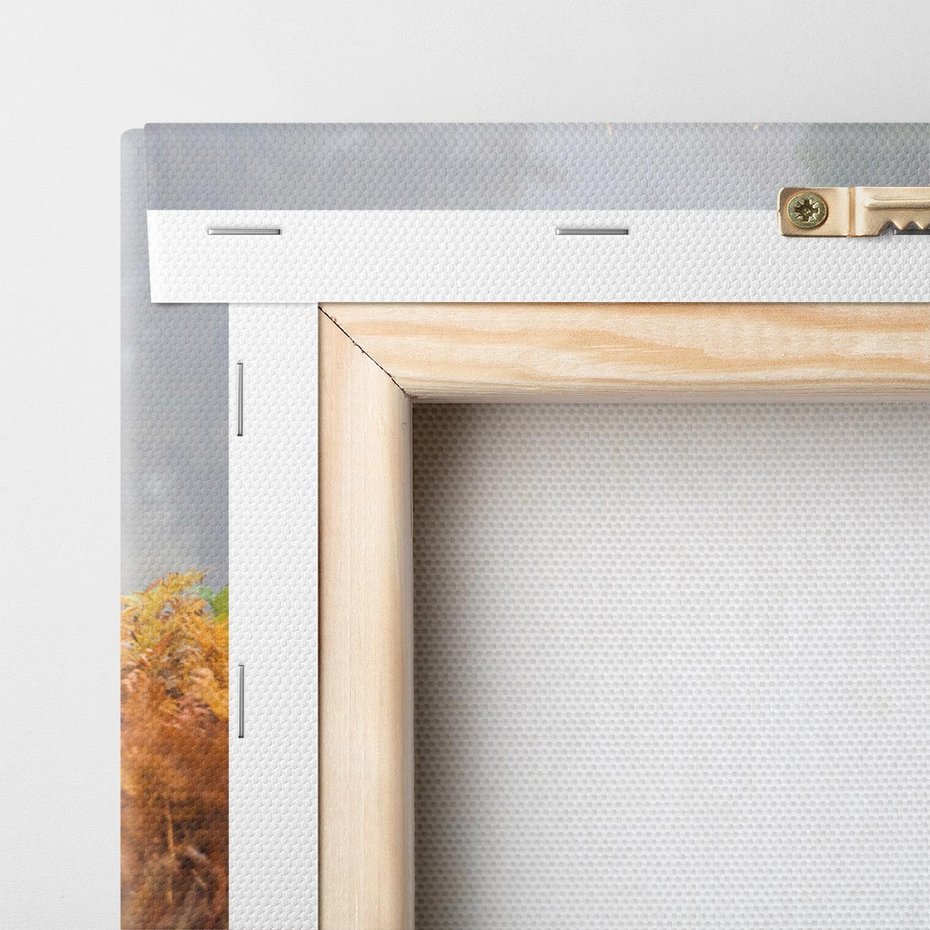 Obraz na płótnie 80x80 - Malownicza Harmonia - jelenie, jesień