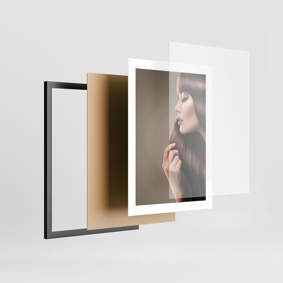 Plakat w ramie 30x40 - Piękno fryzury - włosy, fryzura - rama czarna