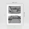 Plakat w ramie 30x40 - Architektura 3D - architektura, 3D - rama biała