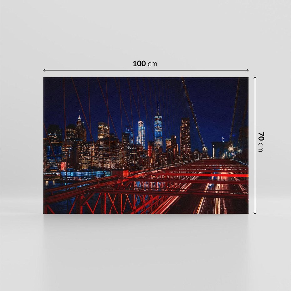 Obraz na płótnie 100x70 - Most w Nowym Jorku - Manhattan - most, Nowy Jork