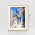 Plakat w ramie 30x40 - Santorini: urok Grecji - Santorini, Grecja - rama drewno