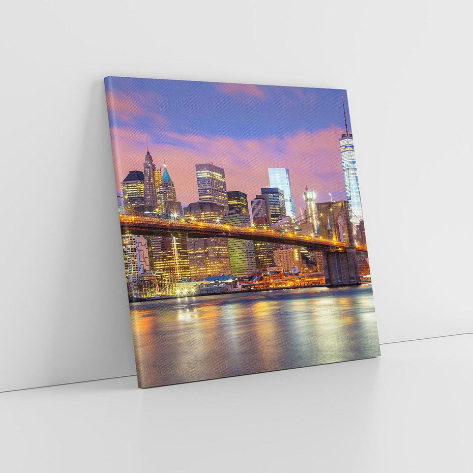 Obraz na płótnie 60x60 - ikona Nowego Jorku - most, Nowy Jork