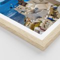Plakat w ramie 50x70 - Urokliwy widok na Santorini - Santorini, widok - rama drewno