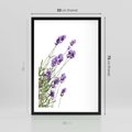 Plakat w ramie 50x70 - Delikatny Urok - lawenda, kwiaty - rama czarna