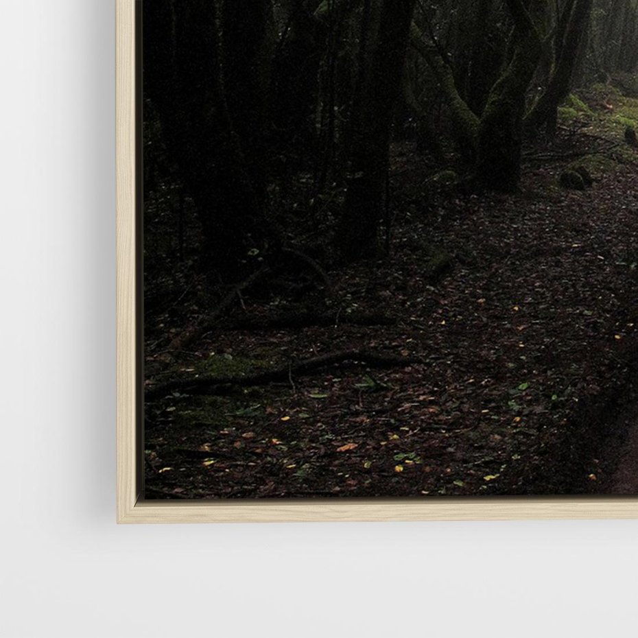 Obraz w ramie 120x80 - Urok Drogi - las, droga - rama drewno