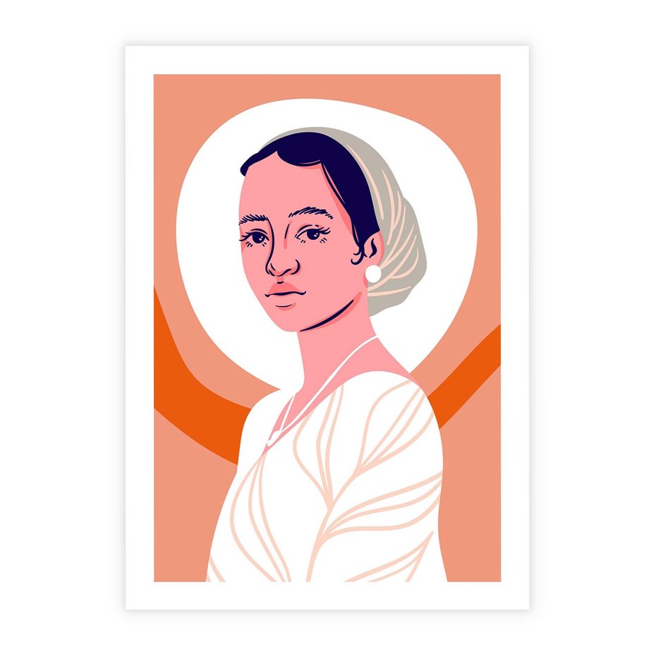 Plakat bez ramy 40x50 - Kobieca Harmonia - nowoczesny plakat, styl retro