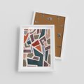 Plakat w ramie 30x40 - Modernistyczna Transcendencja - geometryczne kształty, mozaika - rama biała