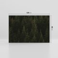 Obraz na płótnie 120x80 - Ciemny las iglasty - las, iglasty