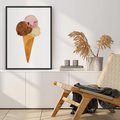 Plakat w ramie 30x40 - Slodki Raj Lodziarni - lody, deser - rama czarna