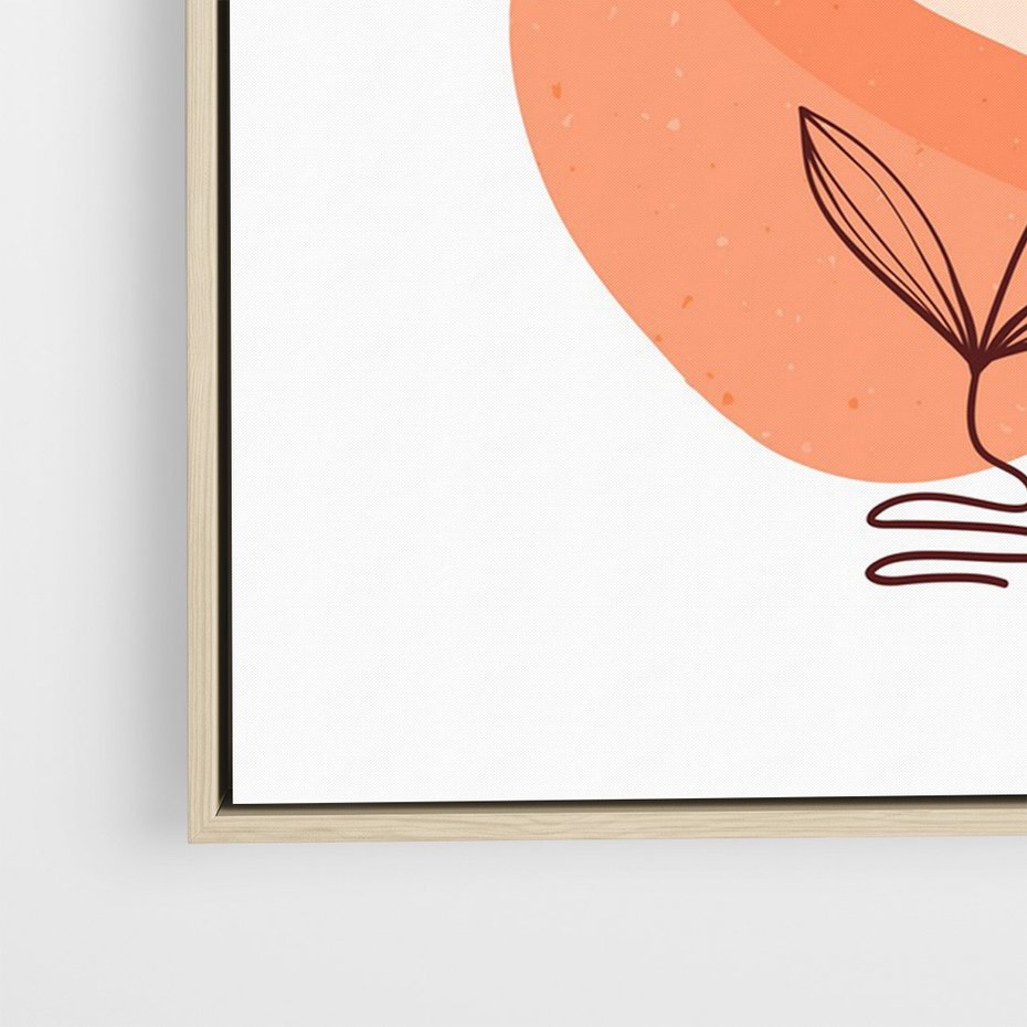 Obraz w ramie 50x70 - Migocące Odbicia Kwiatów - abstrakcyjna sztuka, plamy - rama drewno