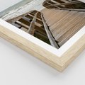 Plakat w ramie 30x40 - Morze i drewniany pomost - morze, pomost - rama drewno