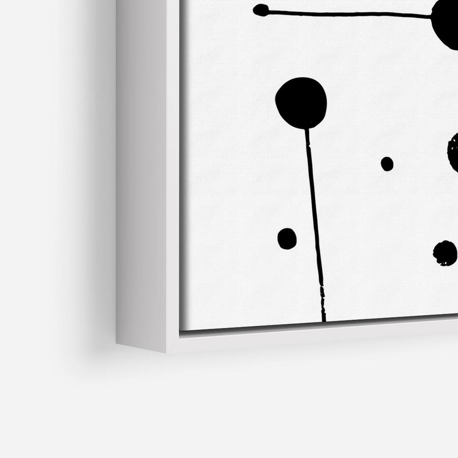 Obraz w ramie 50x50 - Złudne Odbicia - abstrakcja, minimalizm - rama biała