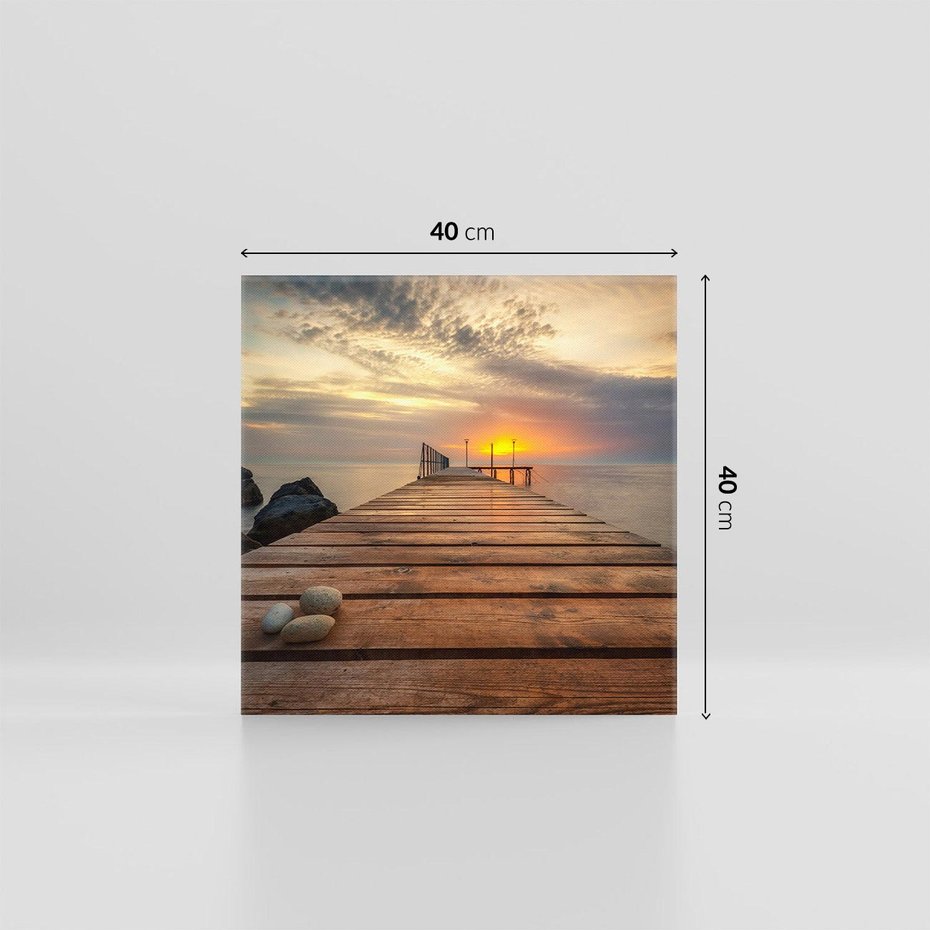 Obraz na płótnie 40x40 - Molo nad bułgarskim morzem - Bułgaria, molo