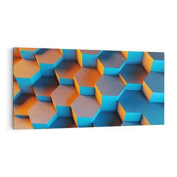 Obraz na płótnie 120x60 - Trójwymiarowa Gra - geometryczna, 3D