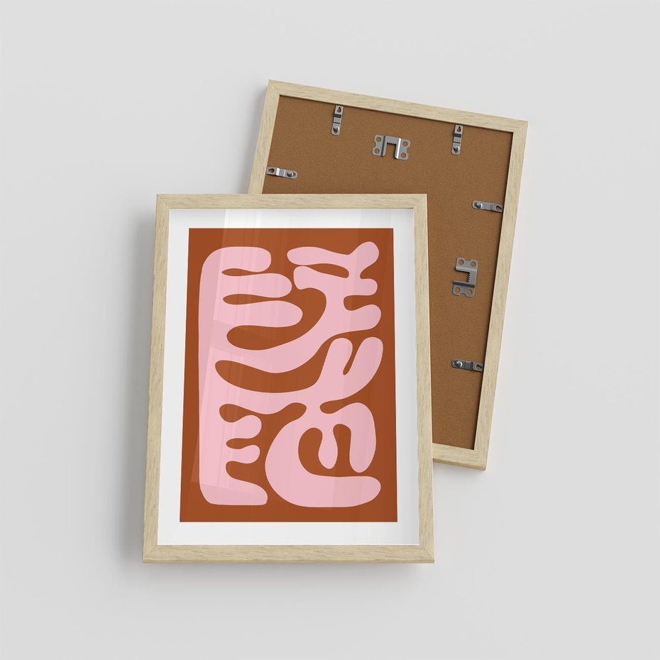 Plakat w ramie 30x40 - Migotliwe Boho Marzenia - abstrakcyjny obraz, plakat - rama drewno