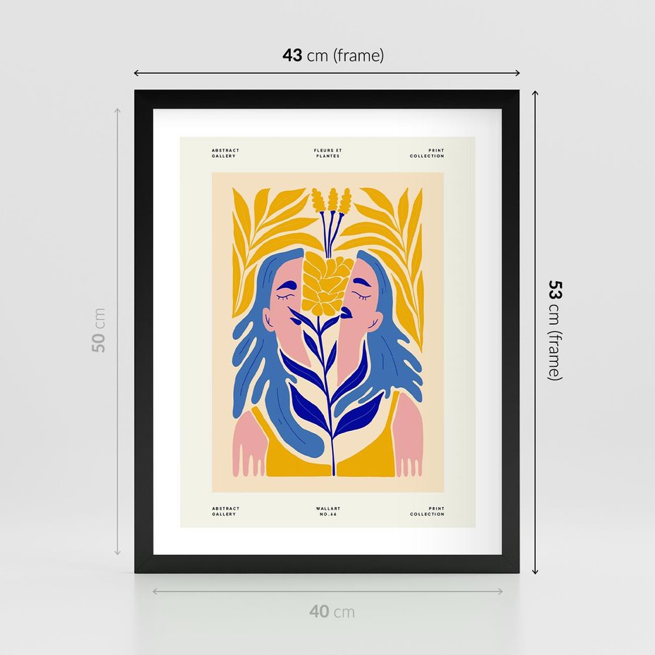 Plakat w ramie 40x50 - Roztopione Granice - nowoczesna sztuka, abstrakcja - rama czarna