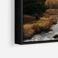 Obraz w ramie 50x50 - W Górskiej Dolinie - artystyczna fotografia, las - rama czarna