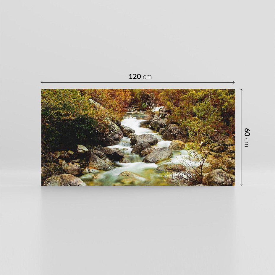 Obraz na płótnie 120x60 - Śpiew Strumienia - strumień, górski