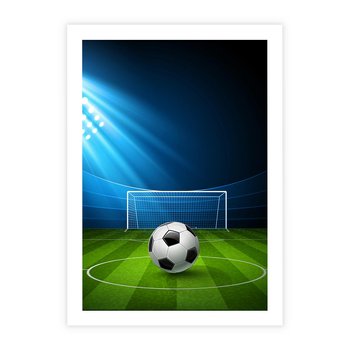 Plakat bez ramy 21x30 - Piłkarska ekscytacja w momencie gola - piłka, nożna