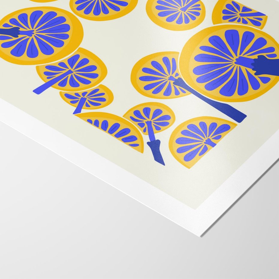 Plakat bez ramy 21x30 - Malowane w słońcu - abstrakcyjna kompozycja, grzyby