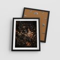 Plakat w ramie 40x50 - Jesienna Melodia - suche trawy, paprocie - rama czarna