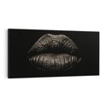 Obraz na płótnie 100x50 - Usta Czarno-Białe - usta, czarno