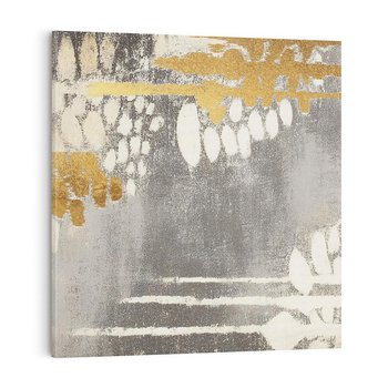 Obraz na płótnie 80x80 - Malowane impresje zmysłów - abstrakcyjne plamy, linie