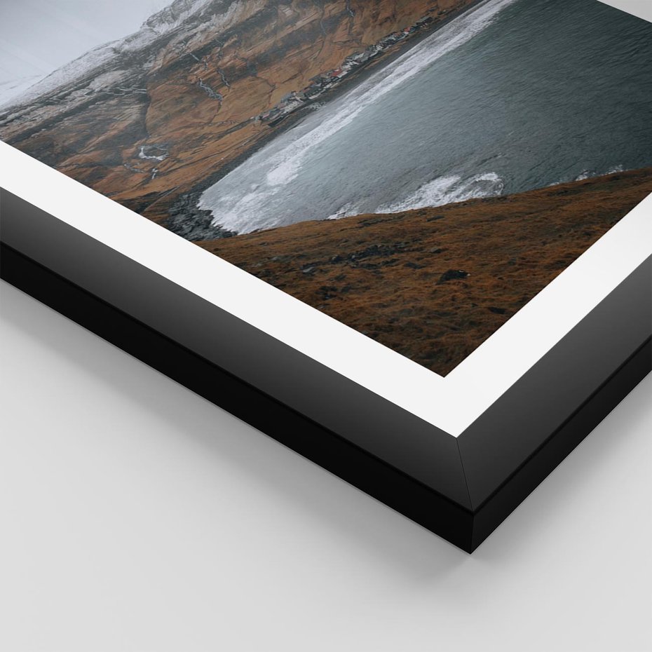 Plakat w ramie 50x70 - Spektakularna Przyroda - fiordy, Norwegia - rama czarna