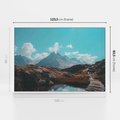 Obraz w ramie 120x80 - Inspirujący Pejzaż - ścieżka, górska - rama biała