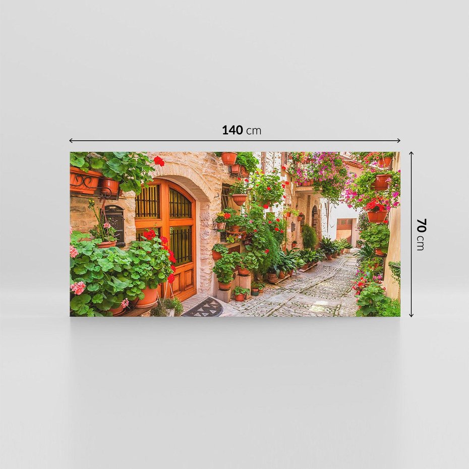 Obraz na płótnie 140x70 - Kolorowa harmonia - uliczka, miasto