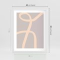 Plakat w ramie 40x50 - Beżowe Boho Zaplątanie - minimalistyczny obraz, nowoczesny - rama biała
