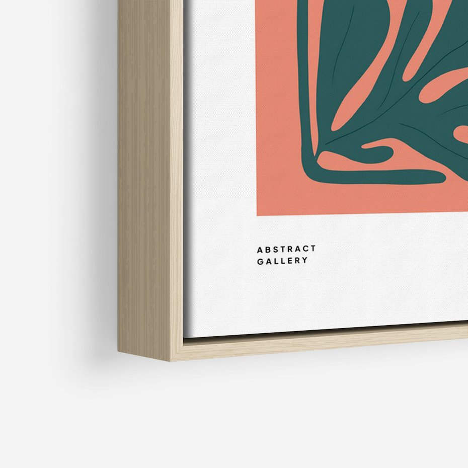 Obraz w ramie 50x70 - Migotliwe Echa - kwiaty, nowoczesna abstrakcja - rama drewno