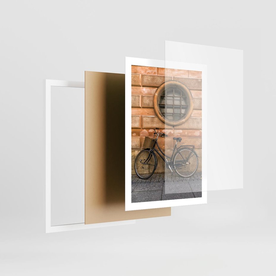 Plakat w ramie 50x70 - Holenderska Ikona - rower, Holandia - rama biała