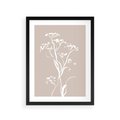 Plakat w ramie 30x40 - Harmonijne Mini Boho - minimalistyczny delikatny obraz, beżowe odcienie - rama czarna