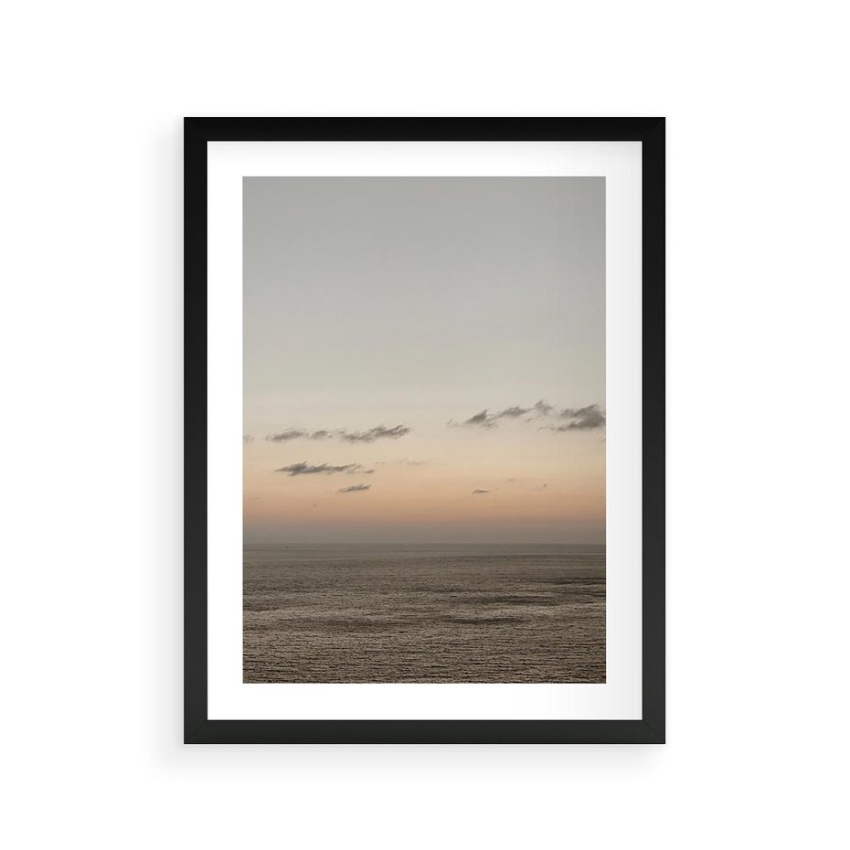 Plakat w ramie 30x40 - Chwila Romantyzmu - morze, niebo - rama czarna