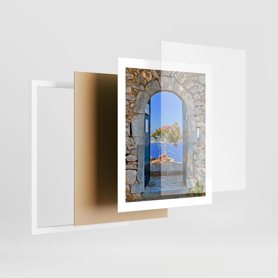 Plakat w ramie 40x50 - Perspektywa nad morzem - perspektywa, morze - rama biała