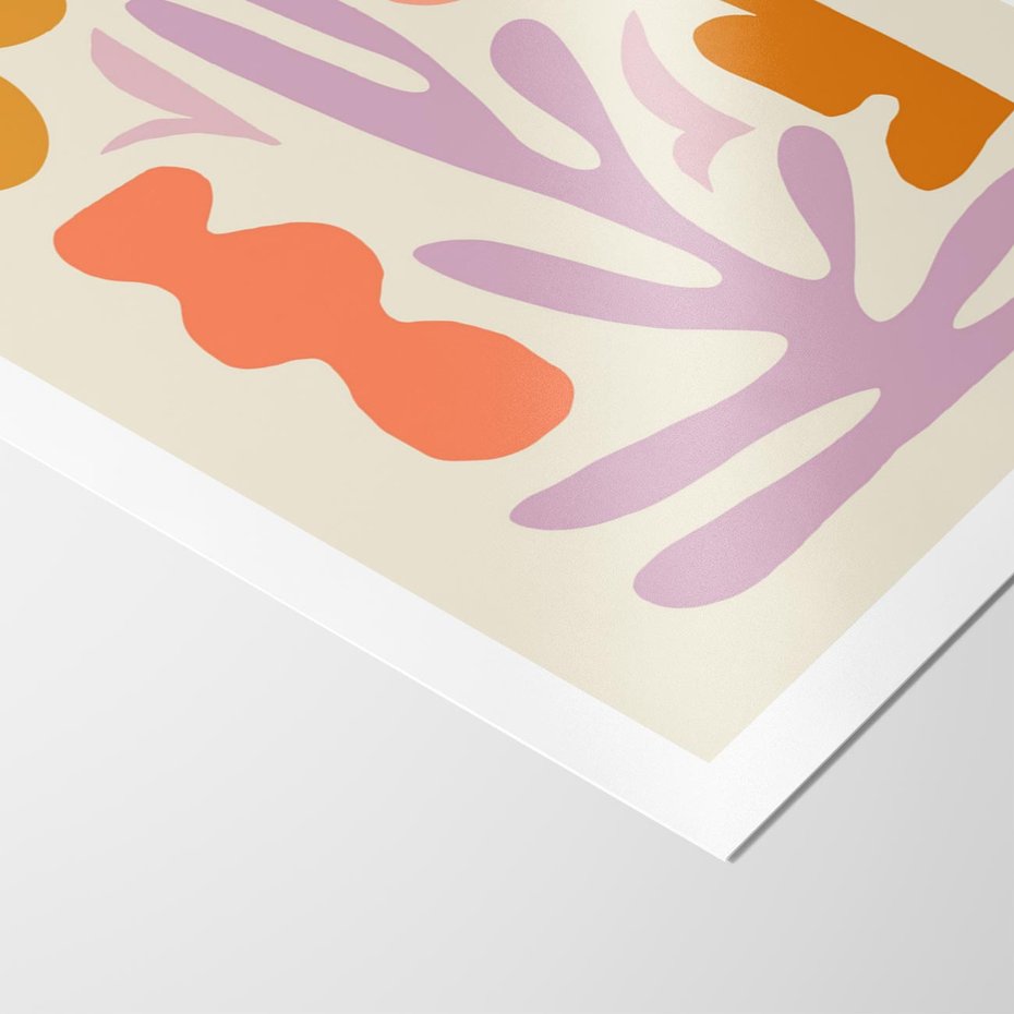 Plakat bez ramy 40x50 - Przenikająca Harmonia - abstrakcyjny obraz, pastelowe kolory