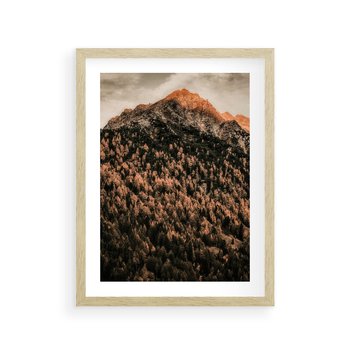 Plakat w ramie 30x40 - Jesienna Godzina w Górach - góry, las w górach - rama drewno