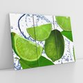 Obraz na płótnie 120x80 - Świeże limonki - limonki, woda