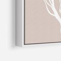 Obraz w ramie 50x70 - Impresje Pastelowych Nastrojów - minimalistyczny delikatny obraz, beżowe odcienie - rama biała