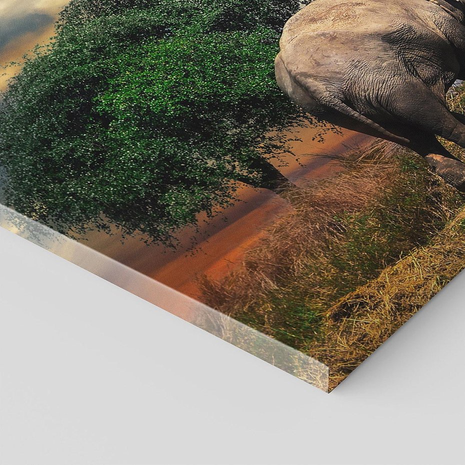 Obraz na płótnie 100x50 - Potęga słonia na afrykańskiej sawannie - słoń, sawanna