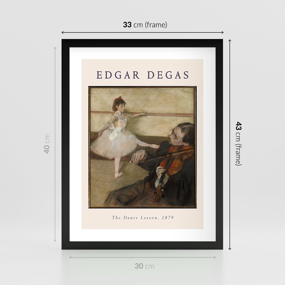 Plakat w ramie 30x40 - Klasyka Baletu - Edgar Degas, reprodukcja obrazu - rama czarna