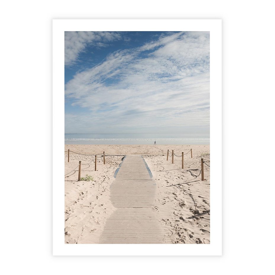 Plakat bez ramy 30x40 - Ścieżka na plaży - plaża, ścieżka